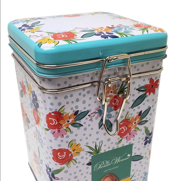 Pioneer Woman (2) Square Locktop Tin Canis… - Picture 2 of 5